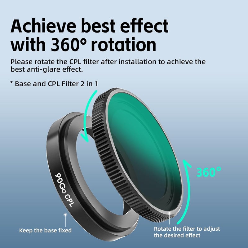 90Go CPL Filter for WOLFBOX G840S/G850/G900/G900Pro 4K Mirror Dash Cam, Anti-Glare Polarizer Lens for Front Camera, Enhance Clarity and Reduce Reflections, Ideal for 2160P UHD Recording - Image 5